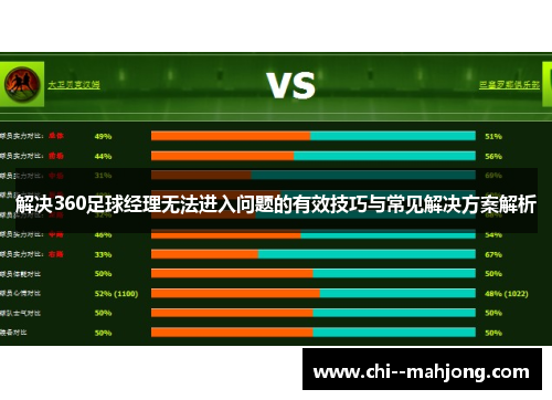 解决360足球经理无法进入问题的有效技巧与常见解决方案解析