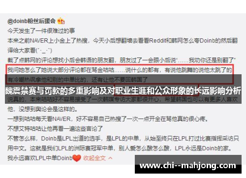 魏震禁赛与罚款的多重影响及对职业生涯和公众形象的长远影响分析 魏震禁赛与罚款的多重影响及对职业生涯和公众形象的长远影响分析